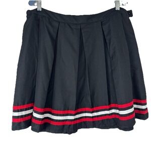 Social Collision‎ Skirt Size XXL Black Pleated Goth Dark Academia Emo Skater
